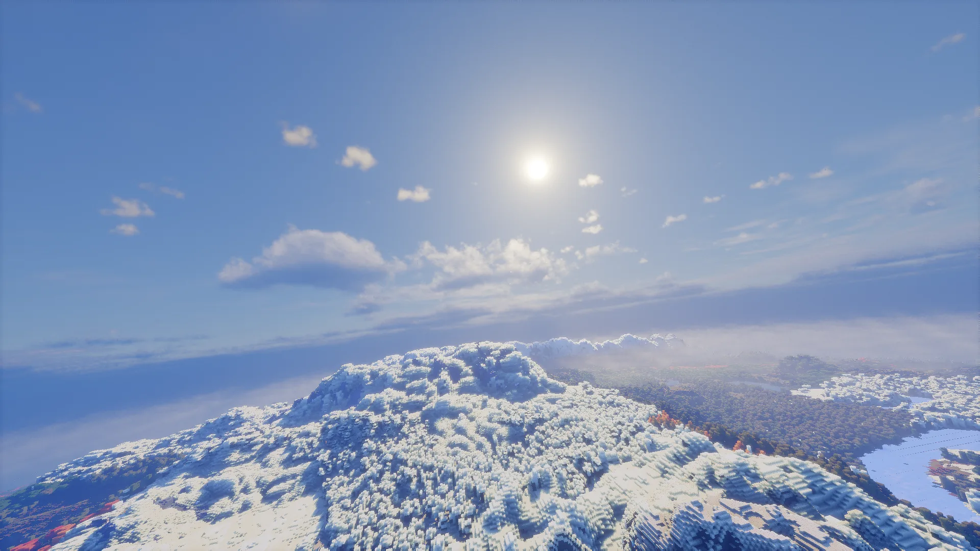Snow-covered EarthGen mountain panorama